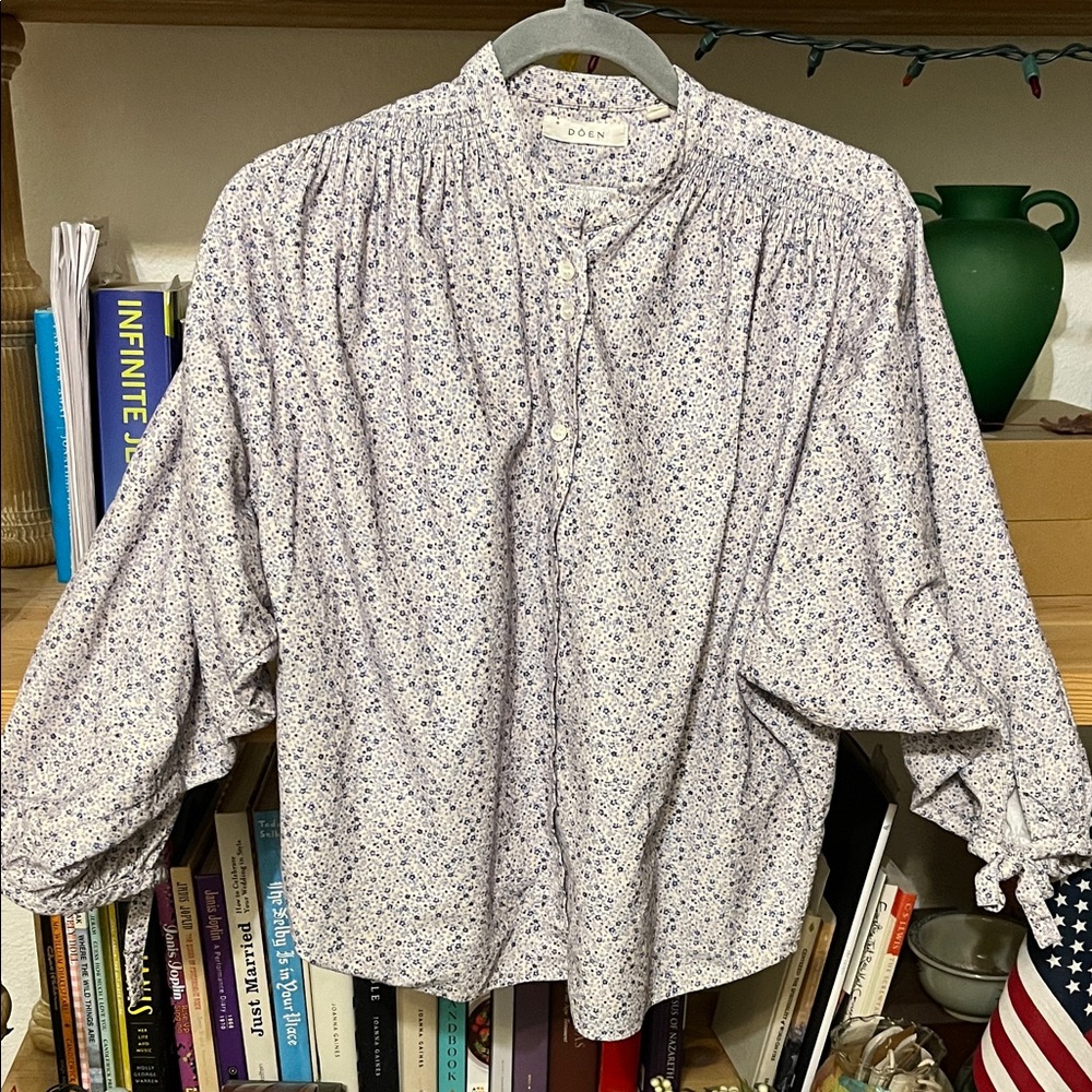Doen O'Keefe Top in Cream California Wildflower - Good Pre-Loved Condition